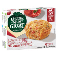 Veggies Made Great's Roasted Red Pepper & Gouda Egg White Frittata