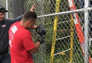 Jonathan Meadows and Glenn Barbee of Rio Grande Fence Co. of Nashville Working Together 