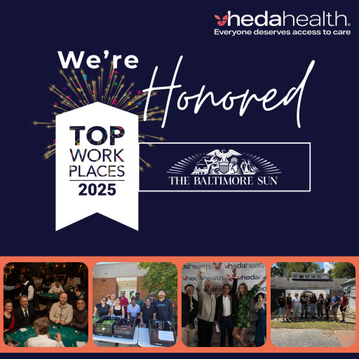 Vheda Health Named a 2025 Top Workplace in Metro Area by the Baltimore Sun