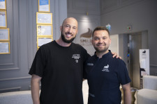 Mike Majlak with his doctor, Mehmet Erdogan