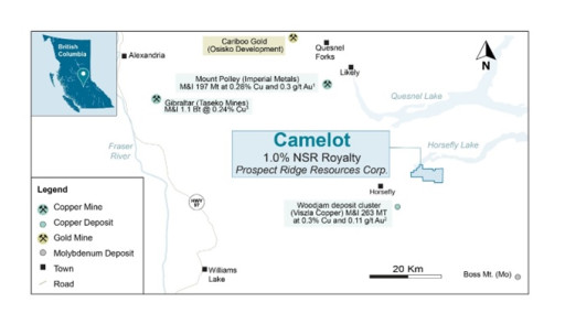 Orogen Royalties Creates a Royalty on the Camelot Copper-Gold Project