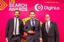 Parker Evensen, CEO and Founder, Accepting Best Large SEO Agency Award.