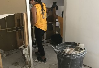 Scientology Volunteer Ministers helped Houston residents rebuild their hurricane-damaged homes.