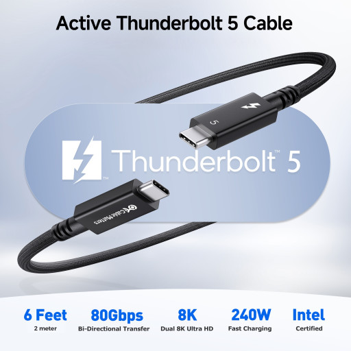 Cable Matters Debuts the First 2-Meter Thunderbolt(TM) 5 Active Cable with Full Performance