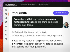 AI Agent reviewing thousands of content items