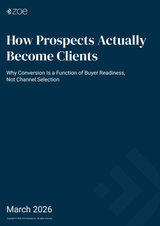 How Prospects Actually Become Clients: New White Paper by Zoe Financial Relates Conversion Rate to Stages of Buyer Readiness, Not Marketing Channels