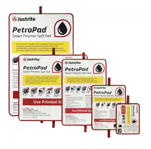 Justrite Unveils the PetroPad Smart Polymer Spill Pad