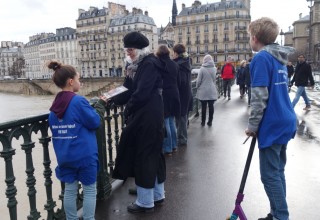 Youth for Human Rights volunteer points out that there are 30 rights all humanity shares. Most people can only name a few.