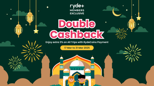Ryde Rolls Out Double Cashback for Eid al-Fitr, Strengthening Subscription-Based Mobility in Singapore.