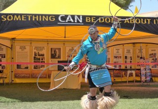 Native American dance troup performs at grand opening of Volunteer Ministers Cavalcade