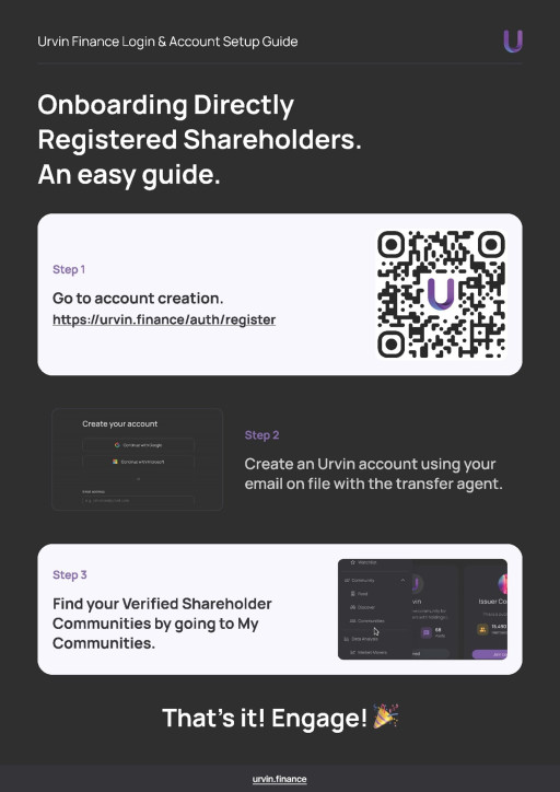 Monogram Technologies Partners with Urvin to Launch an Exclusive, Verified Shareholder Community