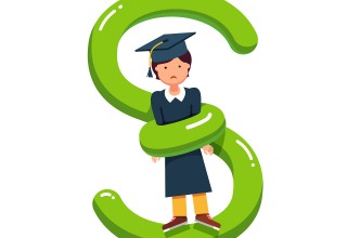 College Graduate Tied Up in Debt