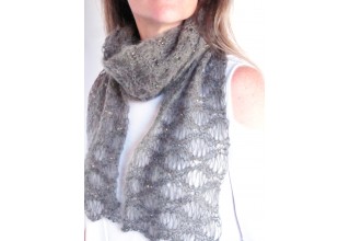 Rain Storm Beaded Lace Scarf