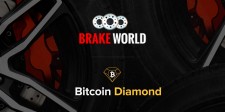 Brake World Logo and Bitcoin Diamond Logo