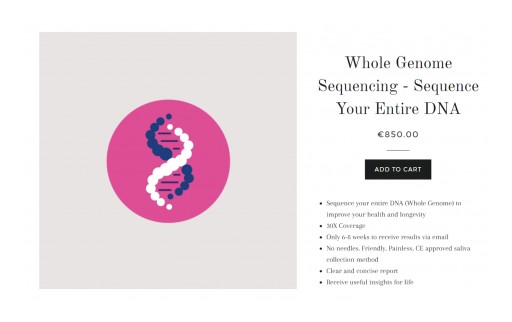 Dante Labs Offers EUR 850 Whole Genome Sequencing and Interpretation for the First Time in the World