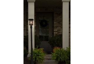 Aspen Solar Post Light - Night Shot