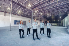 MSQUASH Team with Shaun Moxham in new to built South Norwalk Building