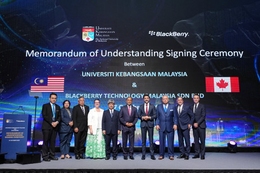 BlackBerry and Universiti Kebangsaan Malaysia Announce Strategic Partnership to Advance Malaysia's Future Cyber-Defenders and Embedded Software Talent