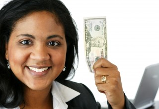 Walk in with a business check ...