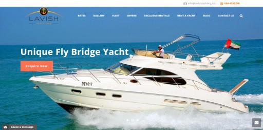 Lavish Yachting Launches Website for Customers in Dubai