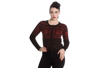 Hell Bunny Red & Black Clara Cardigan