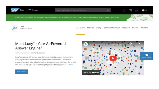Lucy, the AI-Powered Answer Engine(R), Now Available on SAP Store
