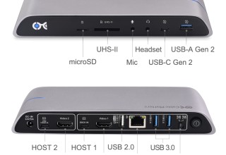 Cable Matters Dual Input USB C Universal Docking Station for Mac & Windows with 80W Power Delivery