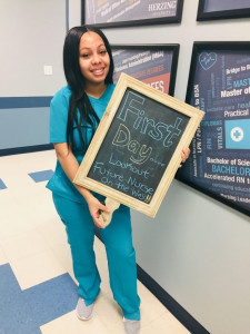 Jane on her first day