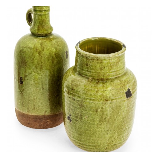 New Hand Glazed Vase Batch #259 Set From Gaia Hearkens Back to a Different Era