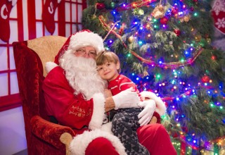 Santa is ready to greet the children at the downtown Clearwater Winter Wonderland.