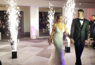 Spectacular Multitude of Sparks Energize Wedding Event