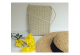 Linen Cross Body Bag - Yellow Triangles