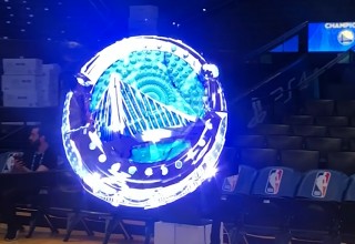 Hypervn Wall by TLC Creative for the Golden State Warriors Ring Ceremony