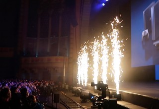 Brilliant Bursts of White Sparkle Fountains