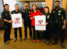 Minister Teresa Kok with members of Sabah's Wildlife Rescue Unit