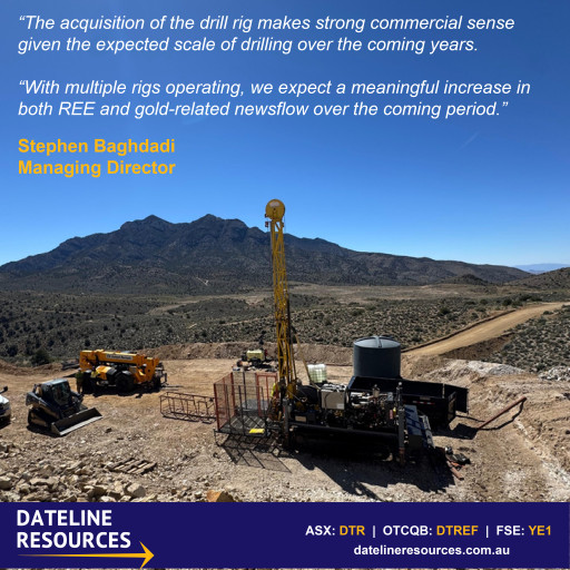 Dateline Secures Second Rig to Fast-Track Colosseum REE Program