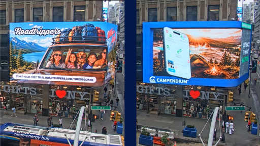 From the Open Road to the Crossroads of the World: Roadtrippers and Campendium Light Up Times Square