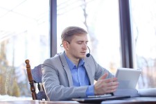 Interdepartmental Meeting Over Computer
