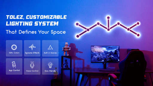 Tolez Announces Launch of Customizable RGB Ambient Lighting Home Decor to Enhance Any Room