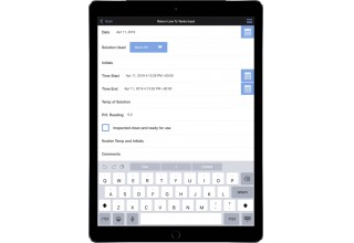 Webalo Data Capture Screens for the iPad