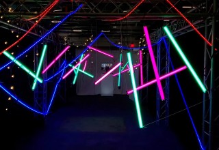 A Maze of Light Event Entrance Plunges Participants Into a 'Mission Possible' Theme