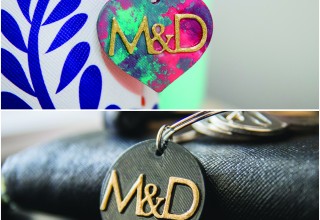 Majda and Dario personalized key chain set