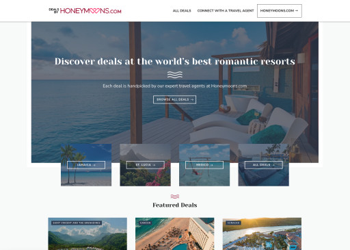 Honeymoons.com Launches New Platform: Deals by Honeymoons.com