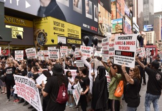 Citizens Commission on Human Rights protest