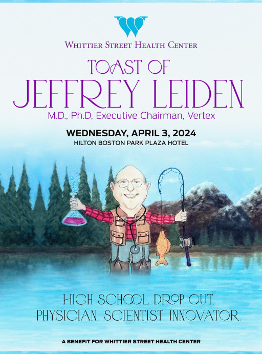 Whittier Street Health Center to Honor Vertex Pharmaceuticals Executive Chairman Jeffrey Leiden at Its 2024 Annual Gala