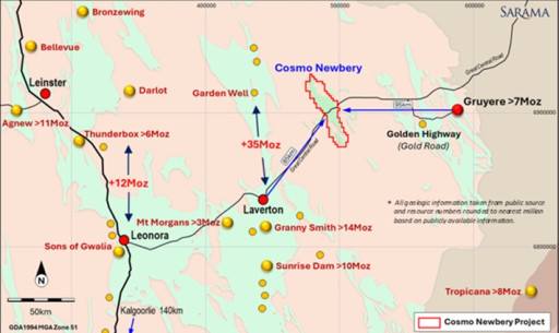 Sarama Resources - Key Milestone in Cosmo Gold Project Acquisition