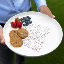 Handwritten ceramic recipe plate