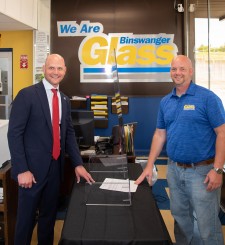 LtoR - Kansas Secretary of State Scott Schwab with branch manager Jason Tomlinson