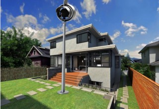 Rendering of the Mighty Watts wind turbine for residential use