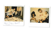 Polaroids of Keith Haring, Debra and Madison Arman taken by Yves Arman, March 15 1988